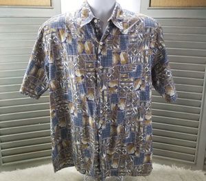 Tori Richard Men’s Short Sleeve Shirt Leaf Design